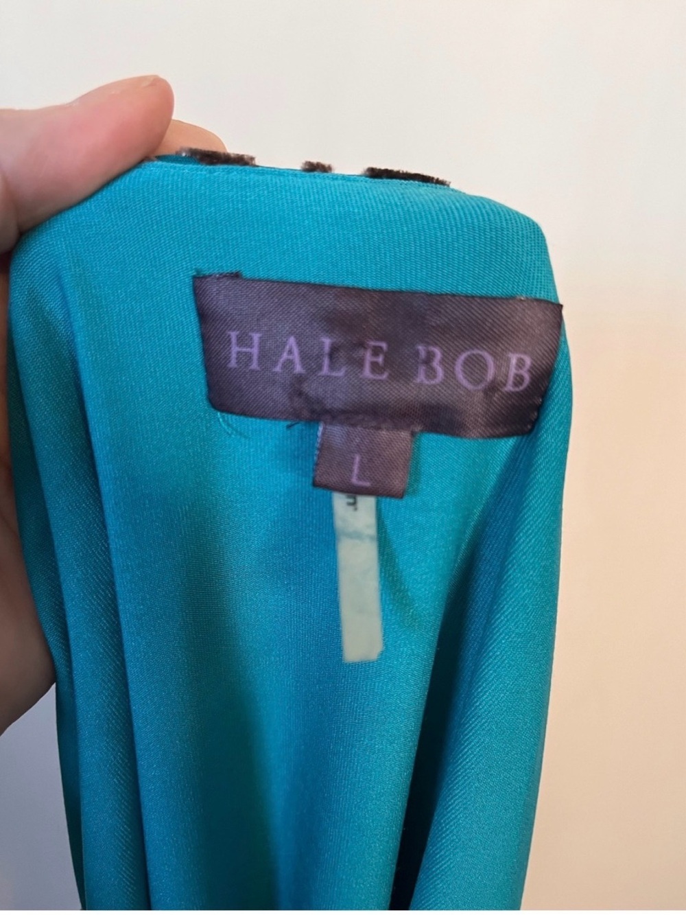 HALE BOB Teal Brown Velvet Burnout
Silk Blend Tunic Dress - Picture 2 of 8